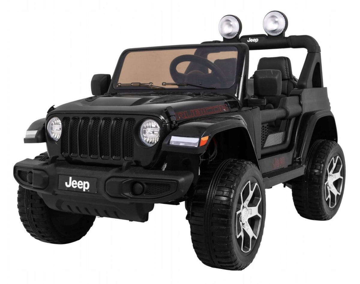 Jeep Wrangler Rubicon Rechargeable Battery Pack for Kids Black Pilot Radio MP3 LED