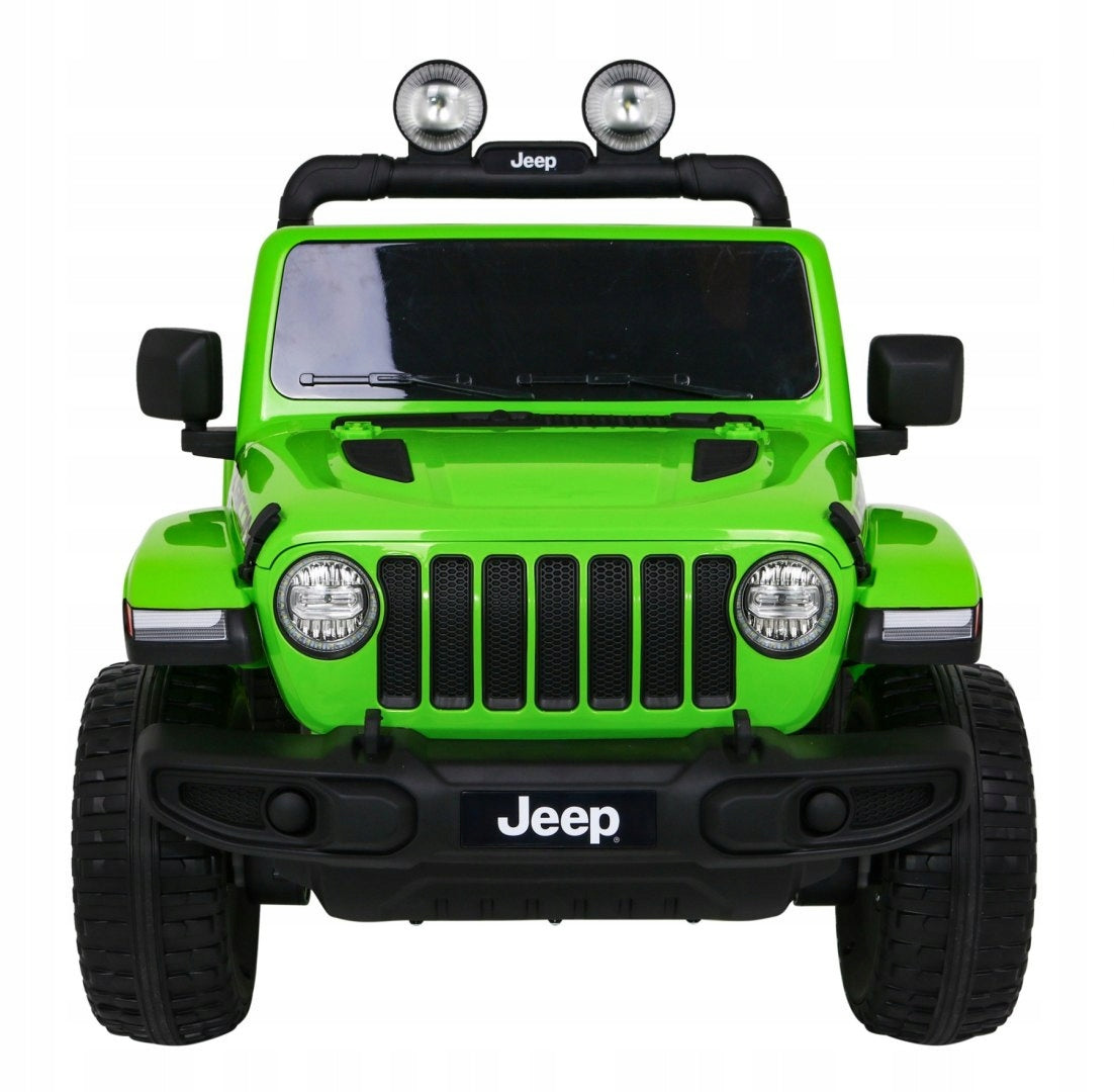 Jeep Wrangler Rubicon Rechargeable Battery for Kids Green Pilot Radio MP3 Brand Ramiz