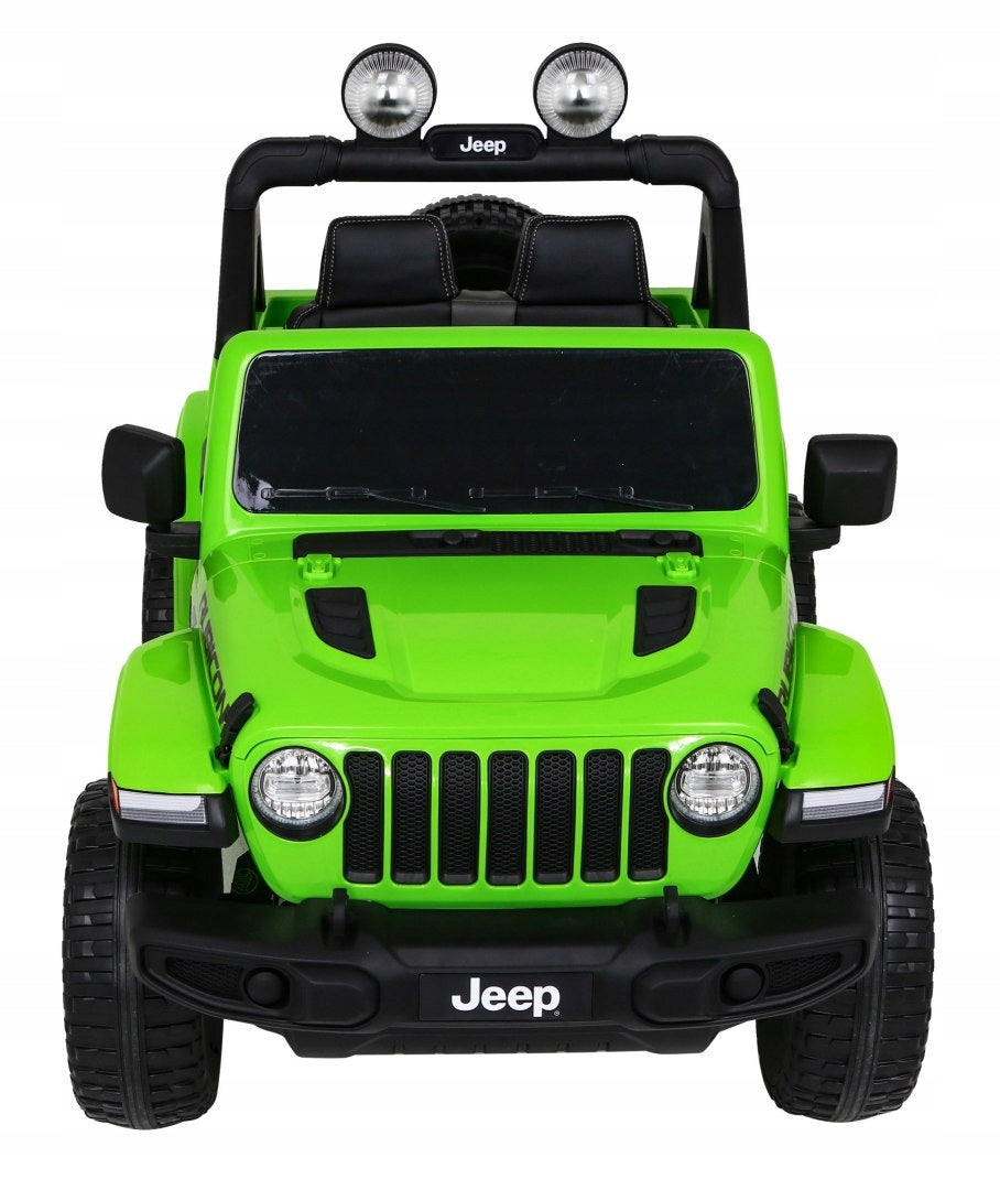 Jeep Wrangler Rubicon Rechargeable Battery for Kids Green Pilot Radio MP3 Color green