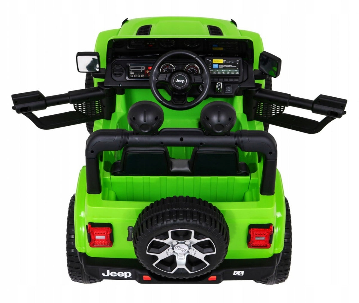 Jeep Wrangler Rubicon Rechargeable Battery for Kids Green Pilot Radio MP3 Maximum load 35 kg