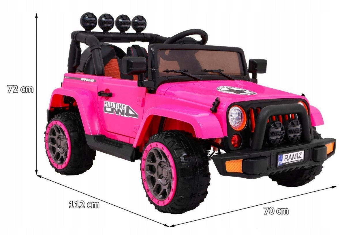 Jeep battery car children's car PILOT LEATHER Soft wheels 4x4 Manufacturer code PA.BRD-7588.ROZ