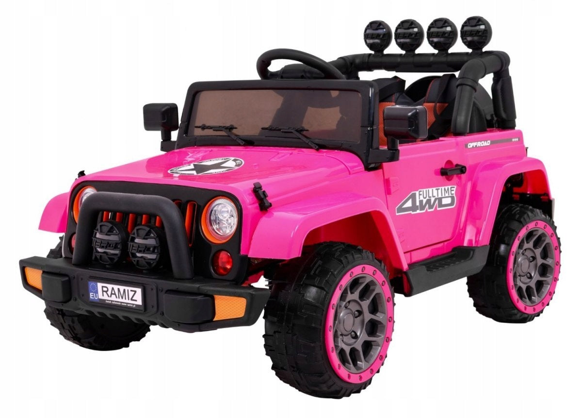 Jeep battery car children's car PILOT LEATHER Soft wheels 4x4