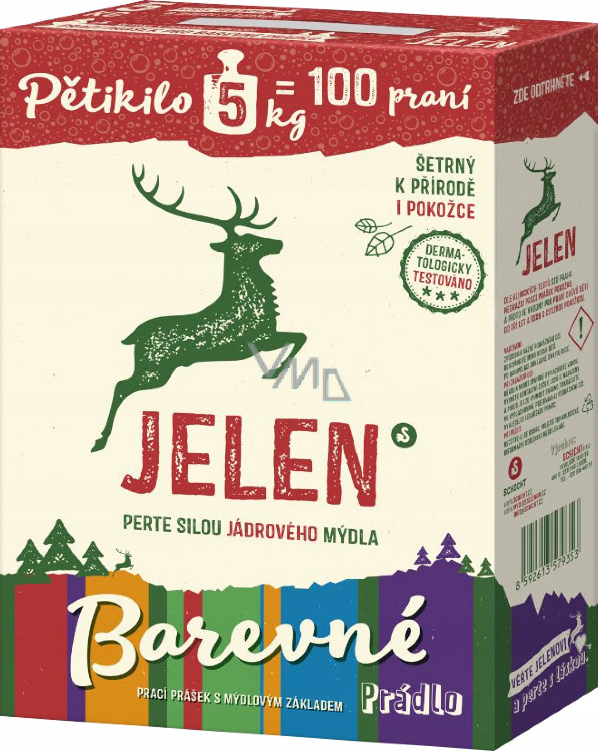 Jelen prací prášek Color, 100 praní, 5 kg