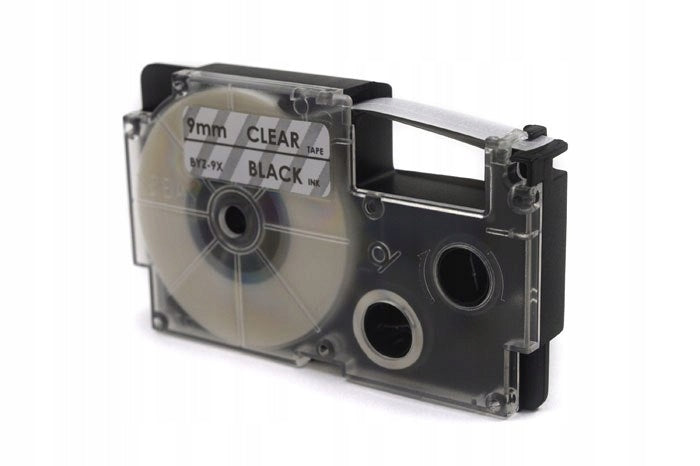 JetWorld Replacement Casio Black on Transparent 9mm x 8m (PT-9X1, P