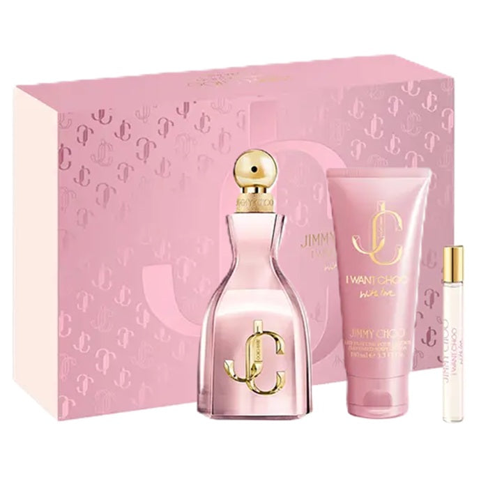 Jimmy Choo I Want Choo With Love Eau de Parfum 100 ml + Body Lotion 100 ml + Mini Eau de Parfum 7.5 ml