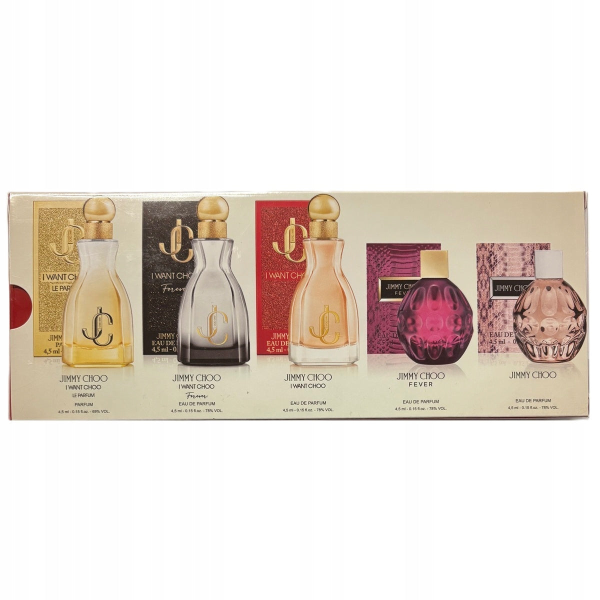 Jimmy Choo miniature set for women 5 x 4,5 ml