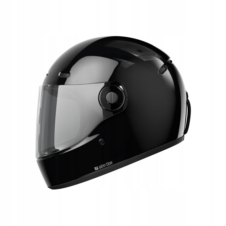 John Doe JD/ONE Glossy Black Helmet, Size L