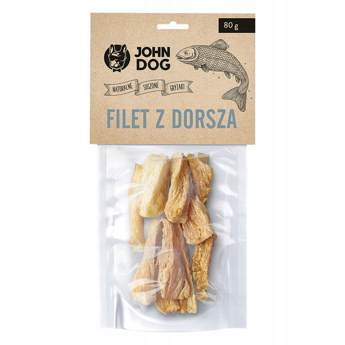 John Dog Dried Dog Cod Fillet 80 g Flavor cod