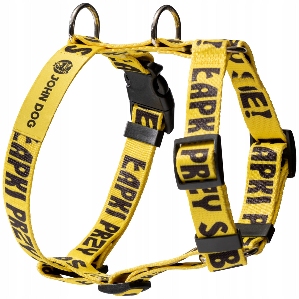 John Dog Paws wearing guard harness for dog S