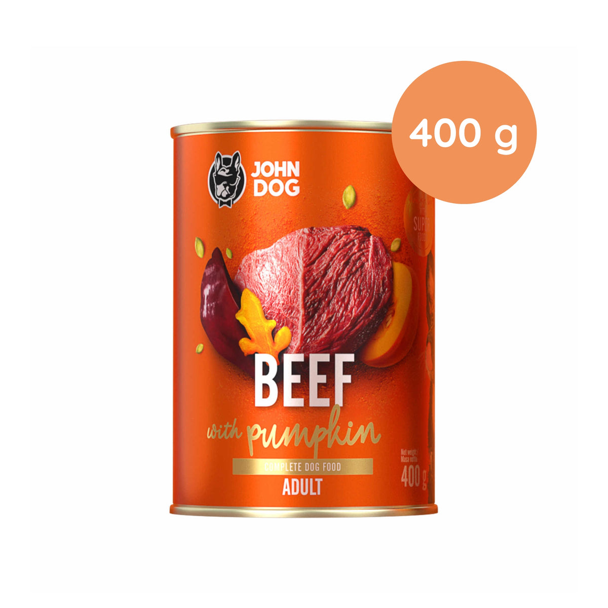 John Dog Pumpkin Line Beef with Pumpkin 400g Packaging status original