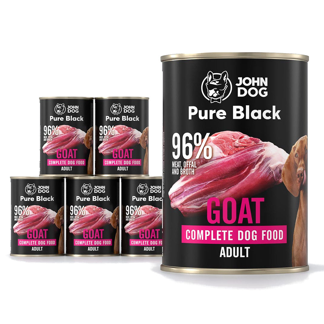 John Dog Pure Black Adult Goat Recipe 6 x 400g Cans