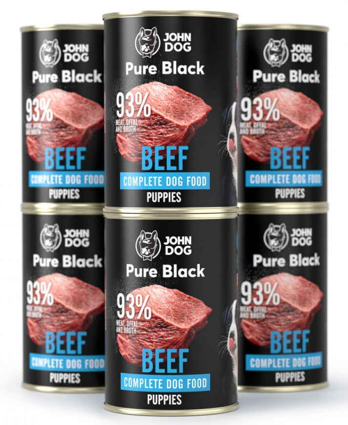 John Dog Pure Black Puppy Beef 6x400g