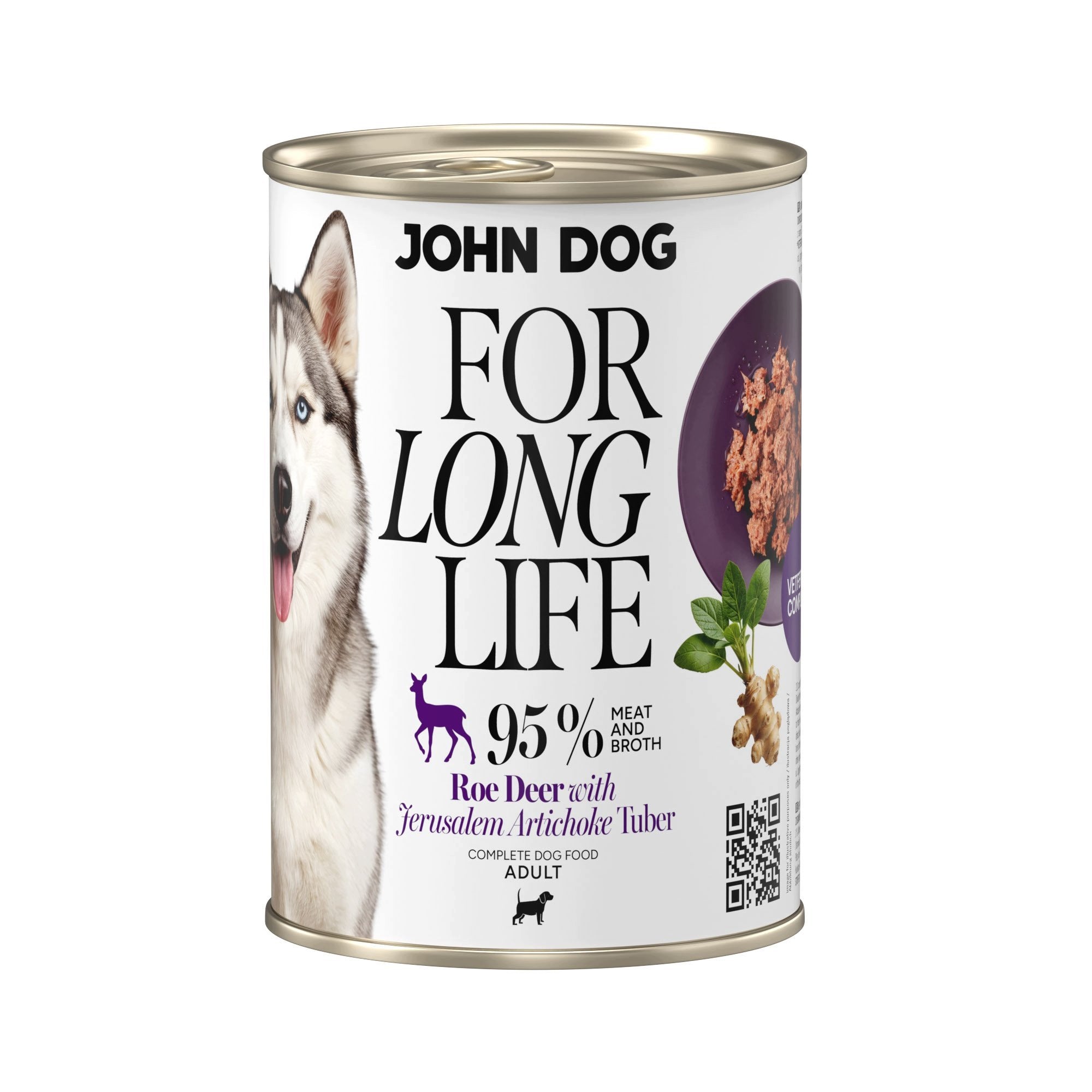John Dog Wet Dog Food Sarna with Topinamburu Tuber For Long Life 400g
