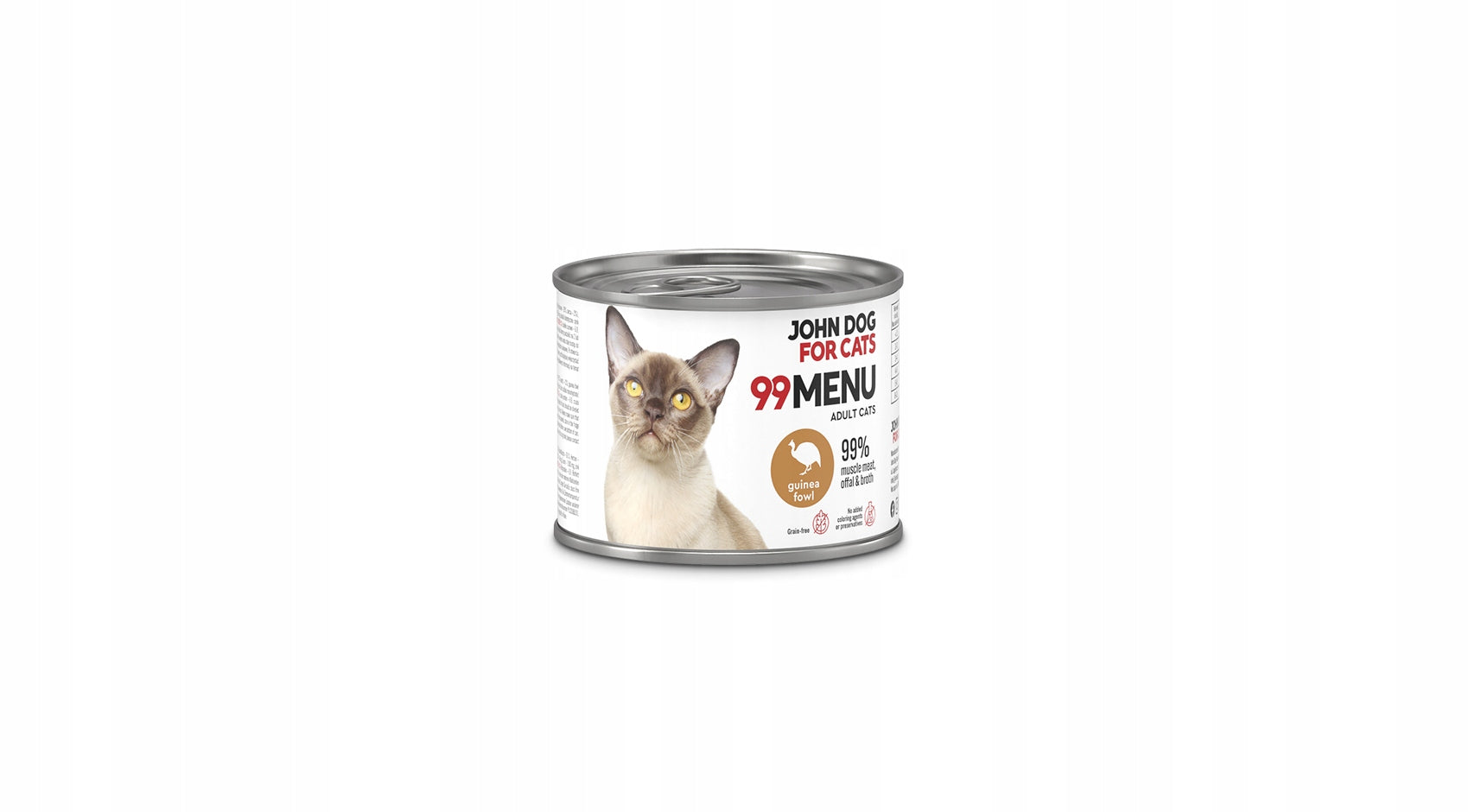 John Dog for Cats 99 menu wet cat food guinea fowl 200 g 623 Manufacturer code KMJDFCPCP2