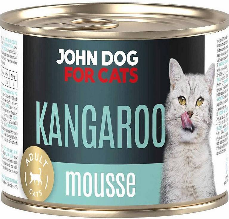 John Dog for Cats Adult Kangaroo Mousse Cat Food 200g