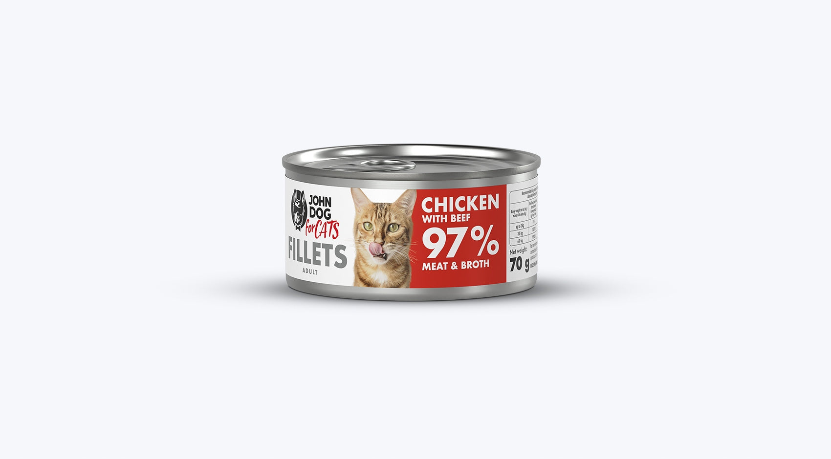 John Dog for Cats Chicken and Beef Fillets 70g