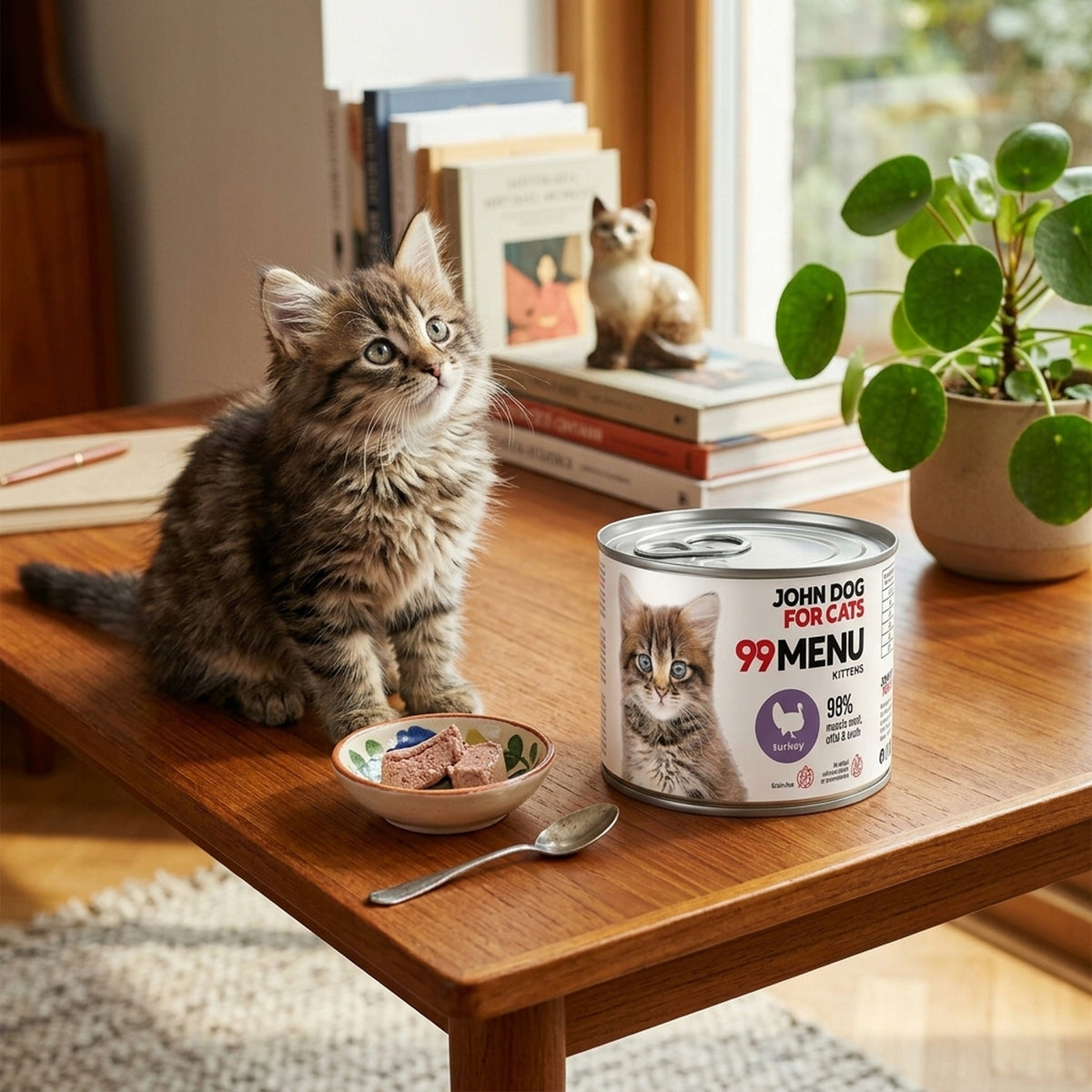 John Dog for Cats - Wet Food 99 Menu - Turkey for kittens 200 g Manufacturer code KMJDFCPCKI2