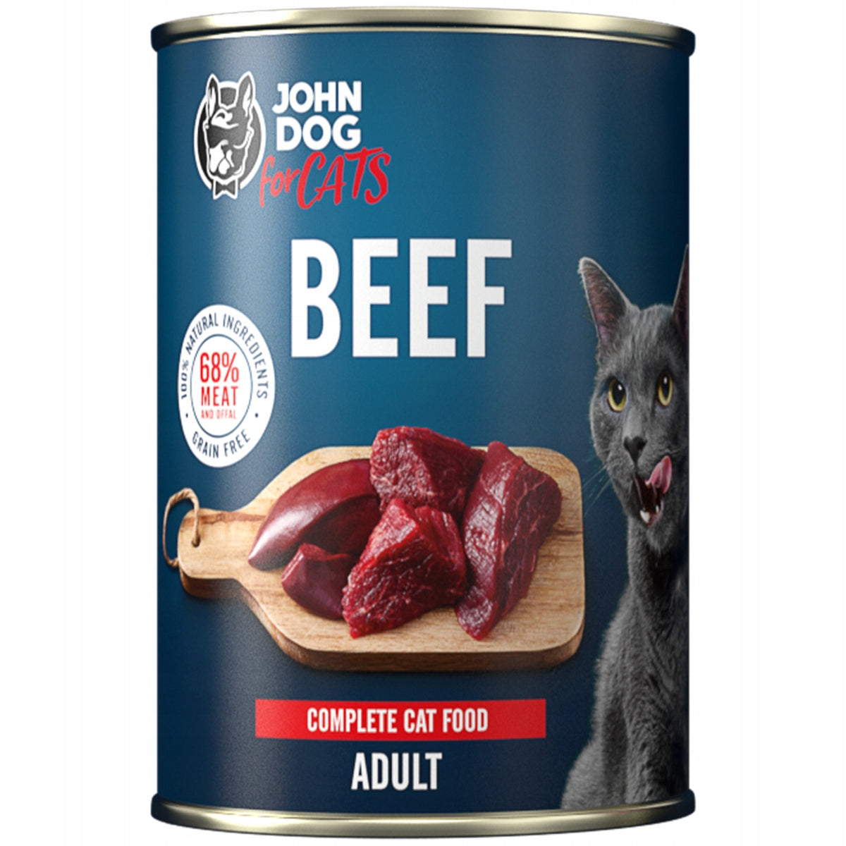John Dog for cats Wet cat food beef 6x400g