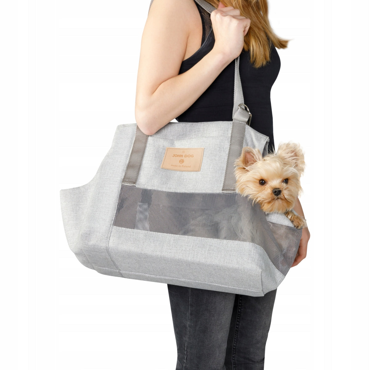John Dog summer dog carrier bag John Dog grey XS up to 5 kg Brand John Dog