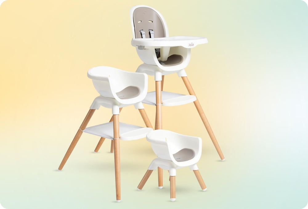 Joie Chestnut Adjustable Multifunctional 9in1 Feeding Chair | Mocha Brand Joie