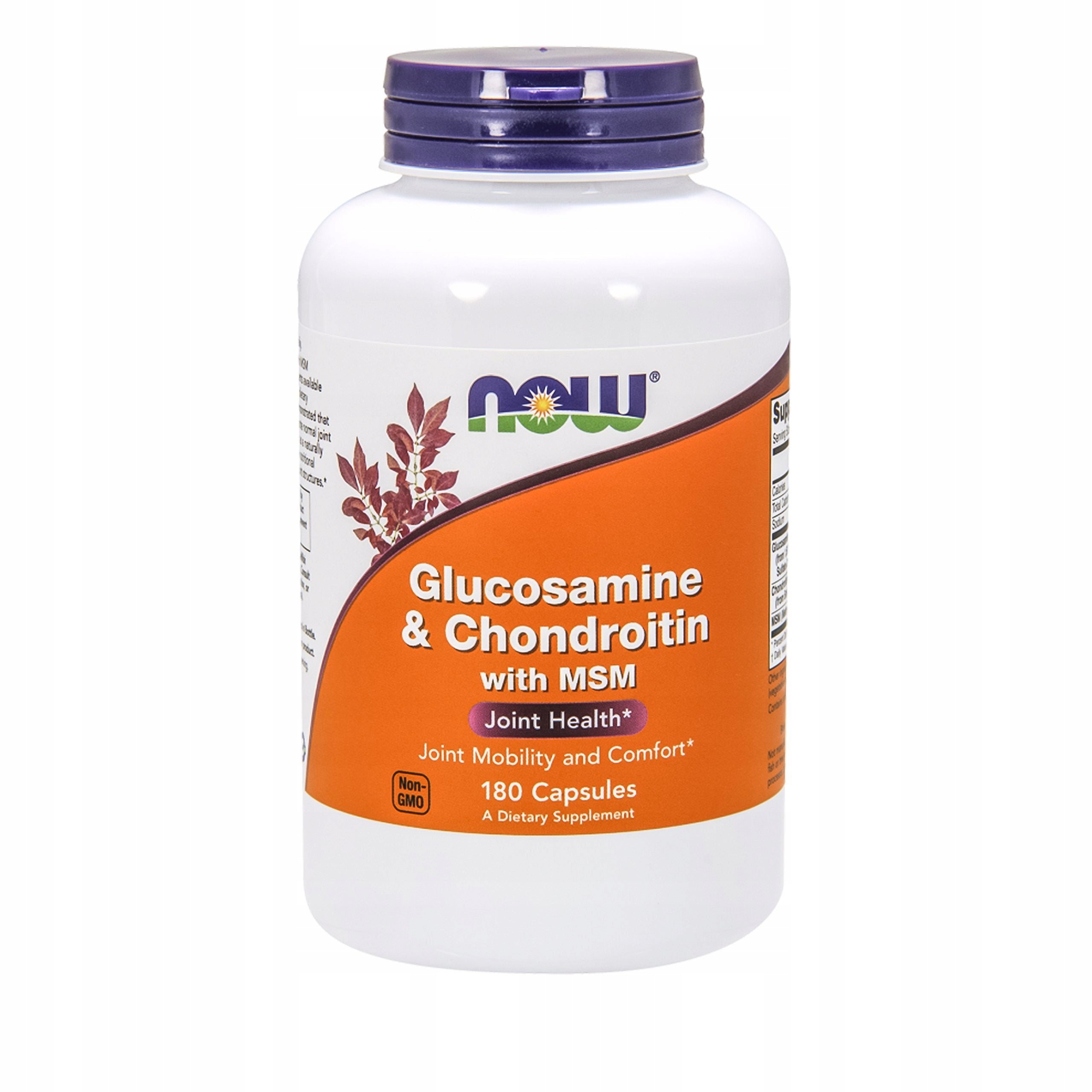 Joint Supplement Glucosamine MSM Chondroitin Now Foods 180 kaps.