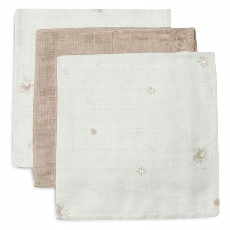 Jollein 3 diapers for bouncing Hydrophlic Face 31x31 cm STARGAZE Biscuit