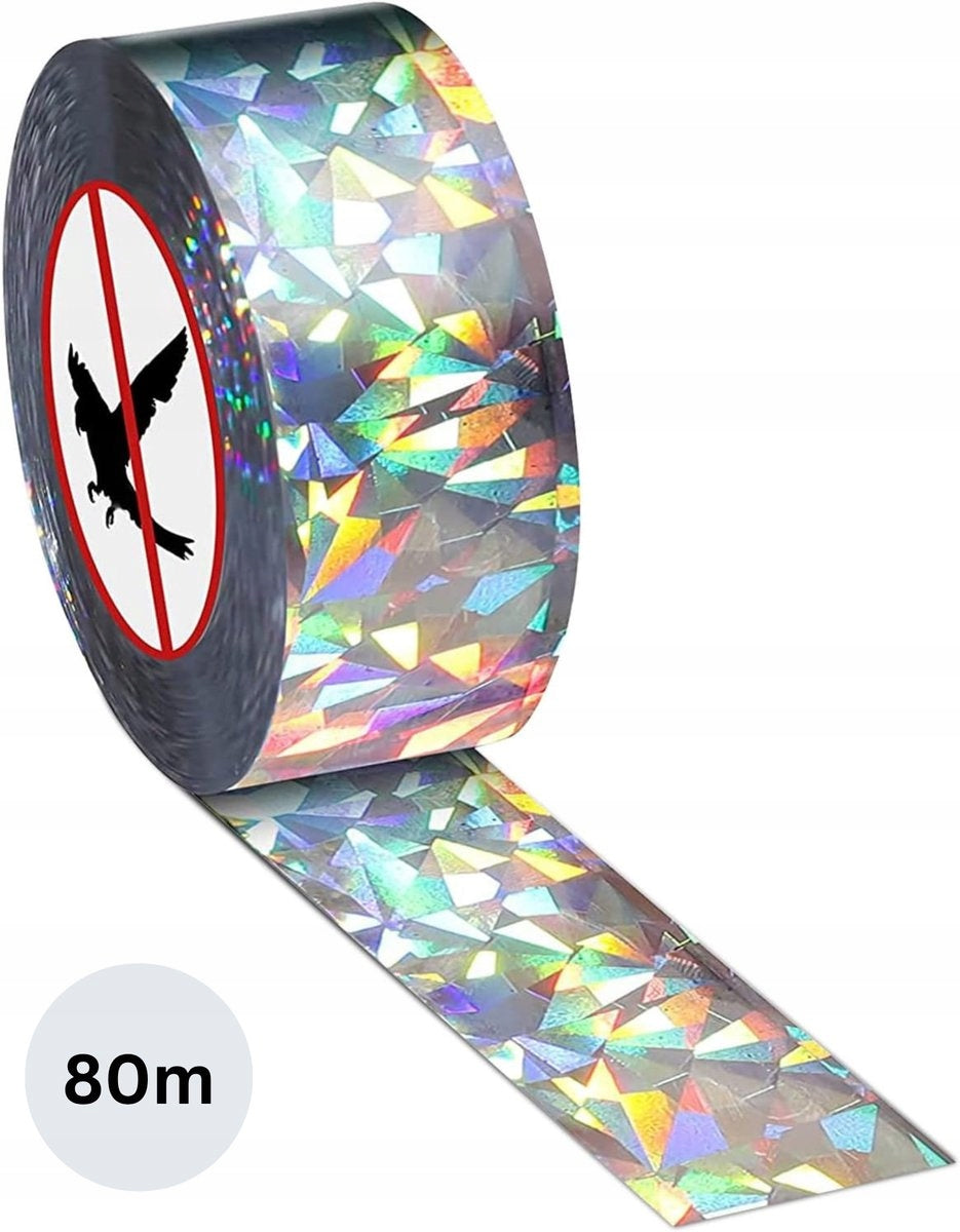 Jooier Bird Repellent Tape 80m Reflective UV-Resistant & Tree Scare Film