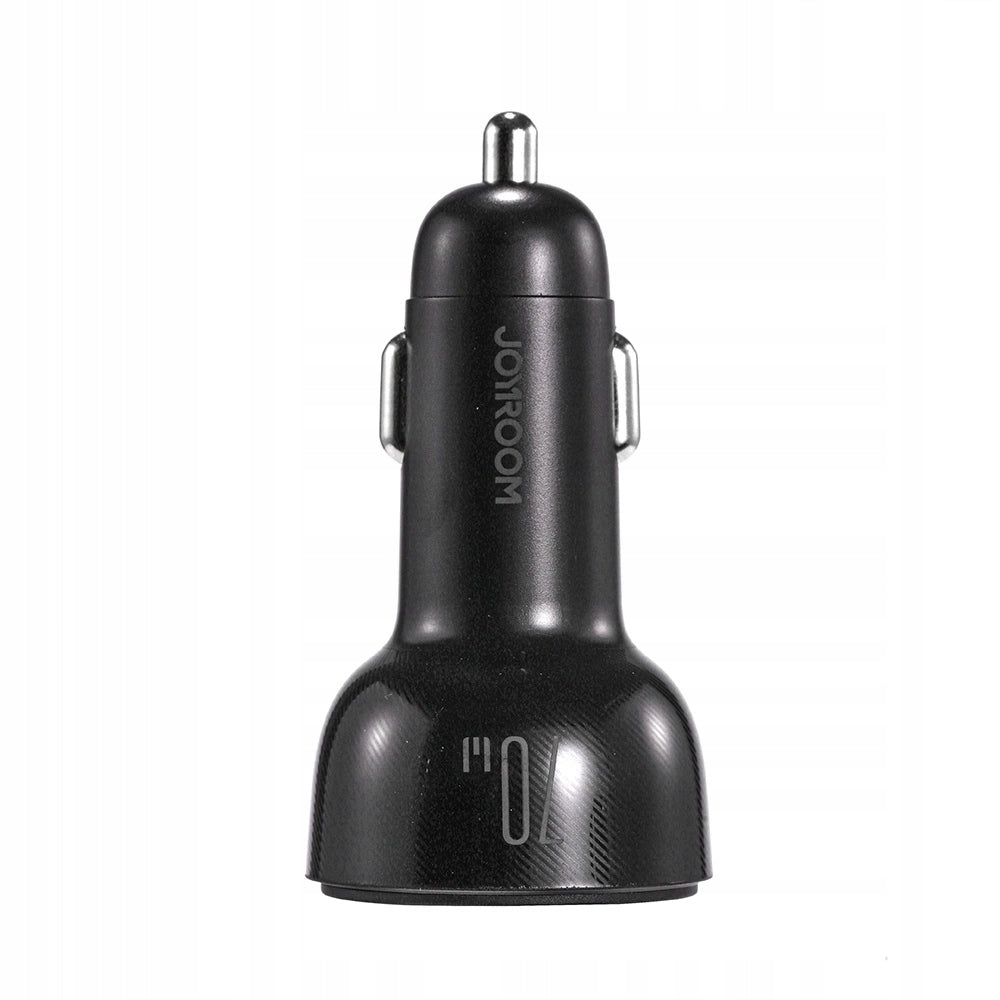 Joyroom 70W car charger with 3 ports: USB, 2 x USB C black Manufacturer Joyroom