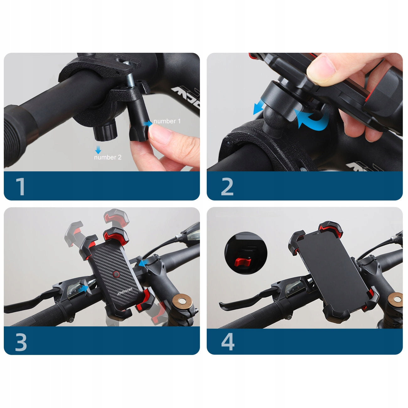 Joyroom Motorcycle Bike Phone Holder for Motor Steering Wheel Customs tariff code 87149990