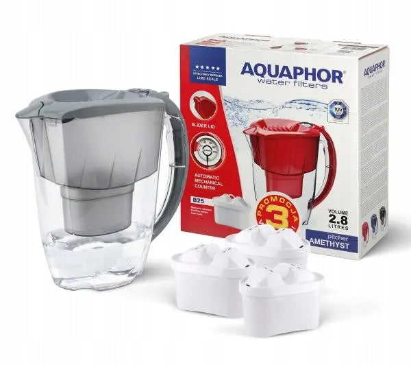 Jug Aquaphor Amethyst +3 Cartridges B100-25 Maxfor