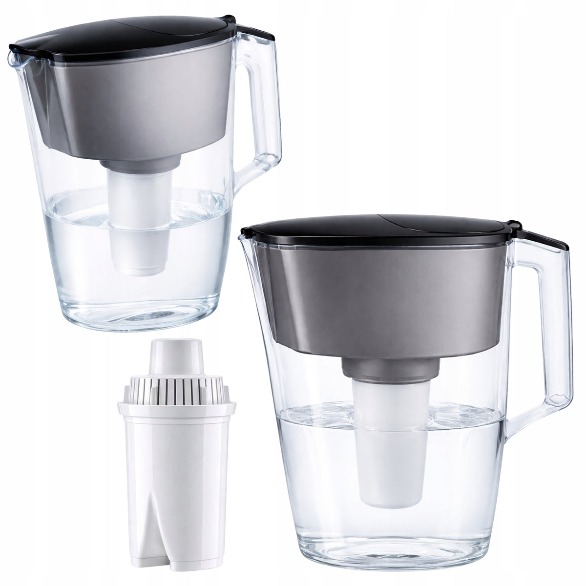 Jug Aquaphor Standard 2.5L + Cartridge B15 Black Effective Water Filtration