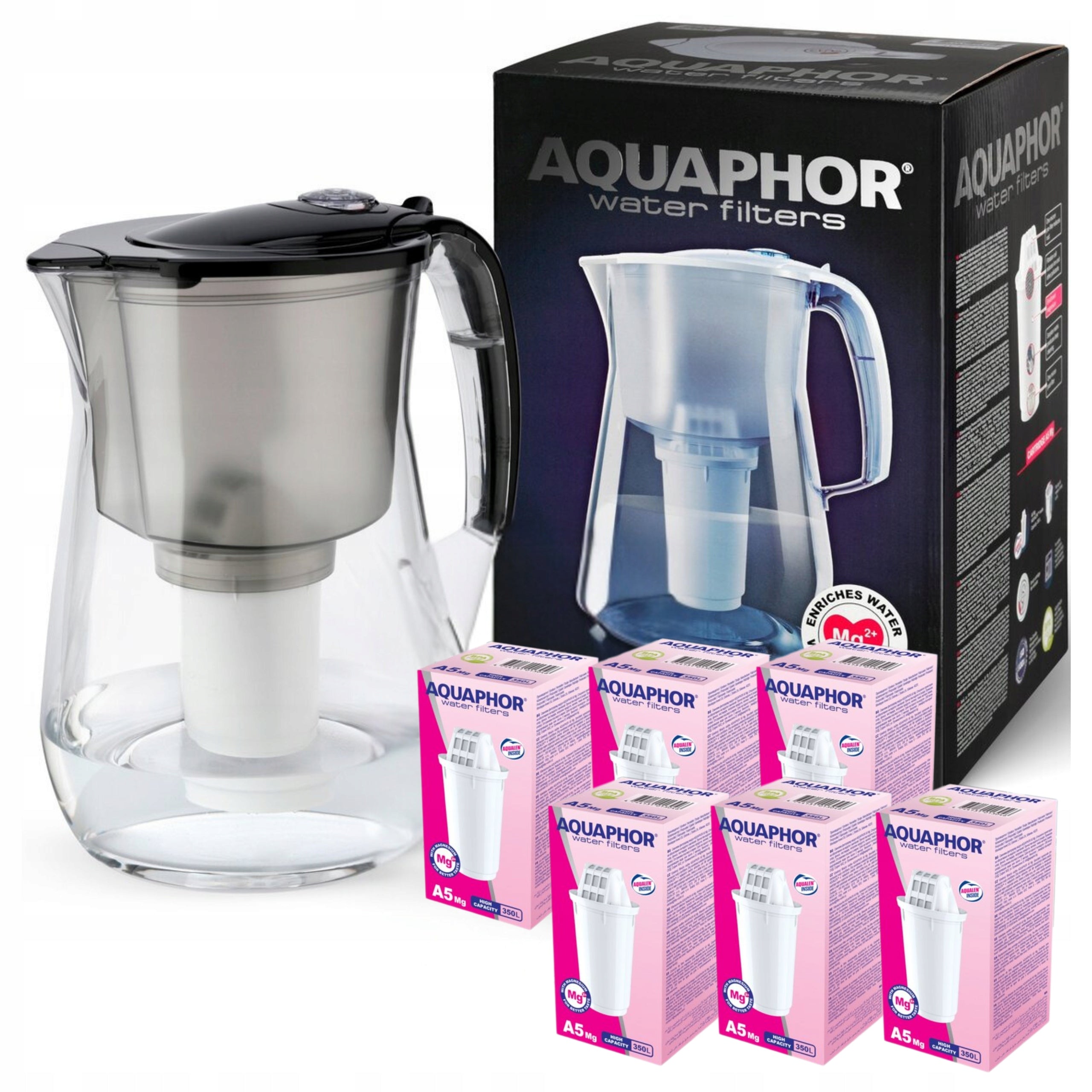 Jug with Water Filter Cartridges Aquaphor Provence 4,2L + 6 filters