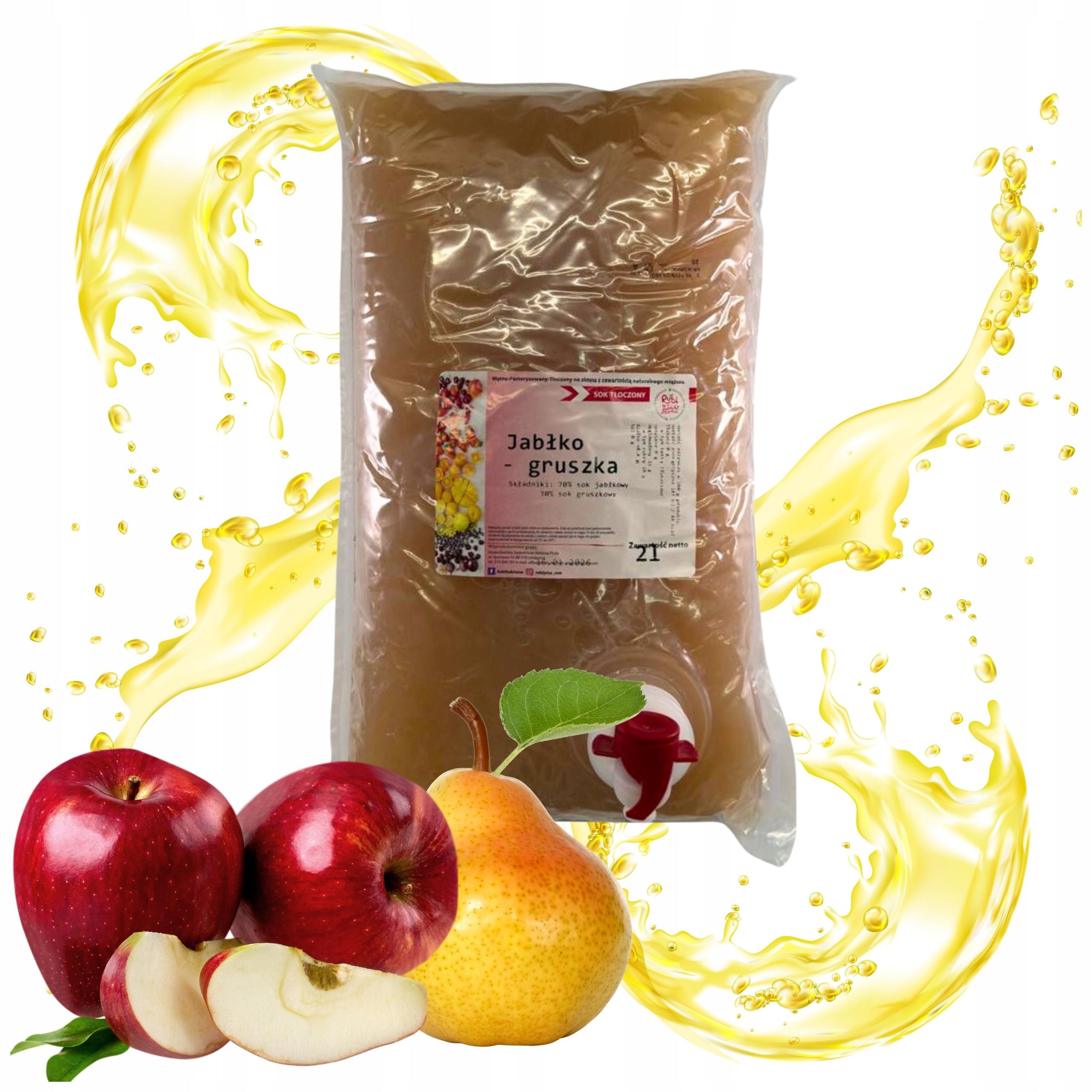 Juice Apple pear 2l 100% NFC pressed natural without added sugar