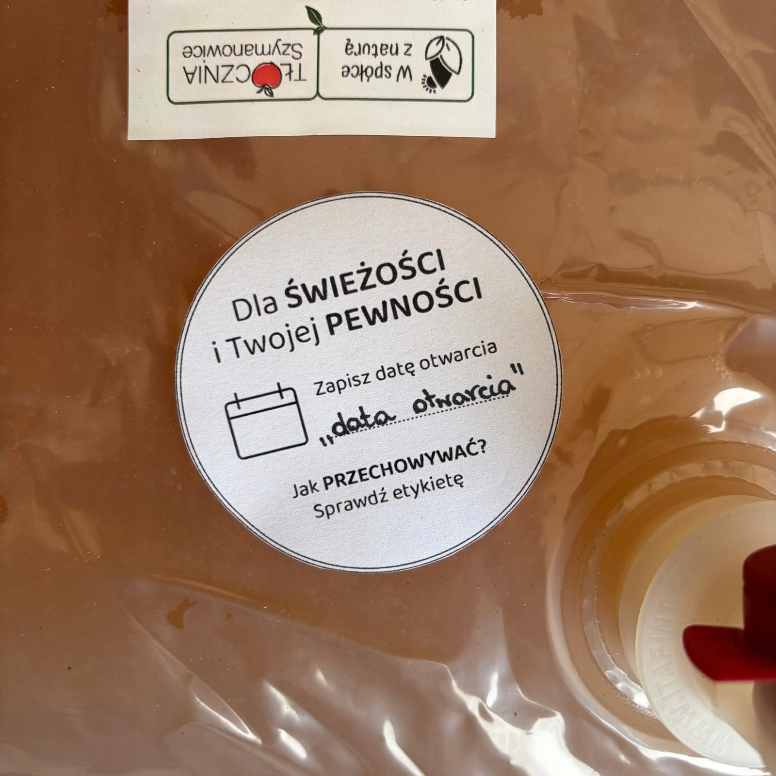 Juice Red Natural Orange Cold Pressed Tłocznia Szymanowice 3l Capacity 3000 ml