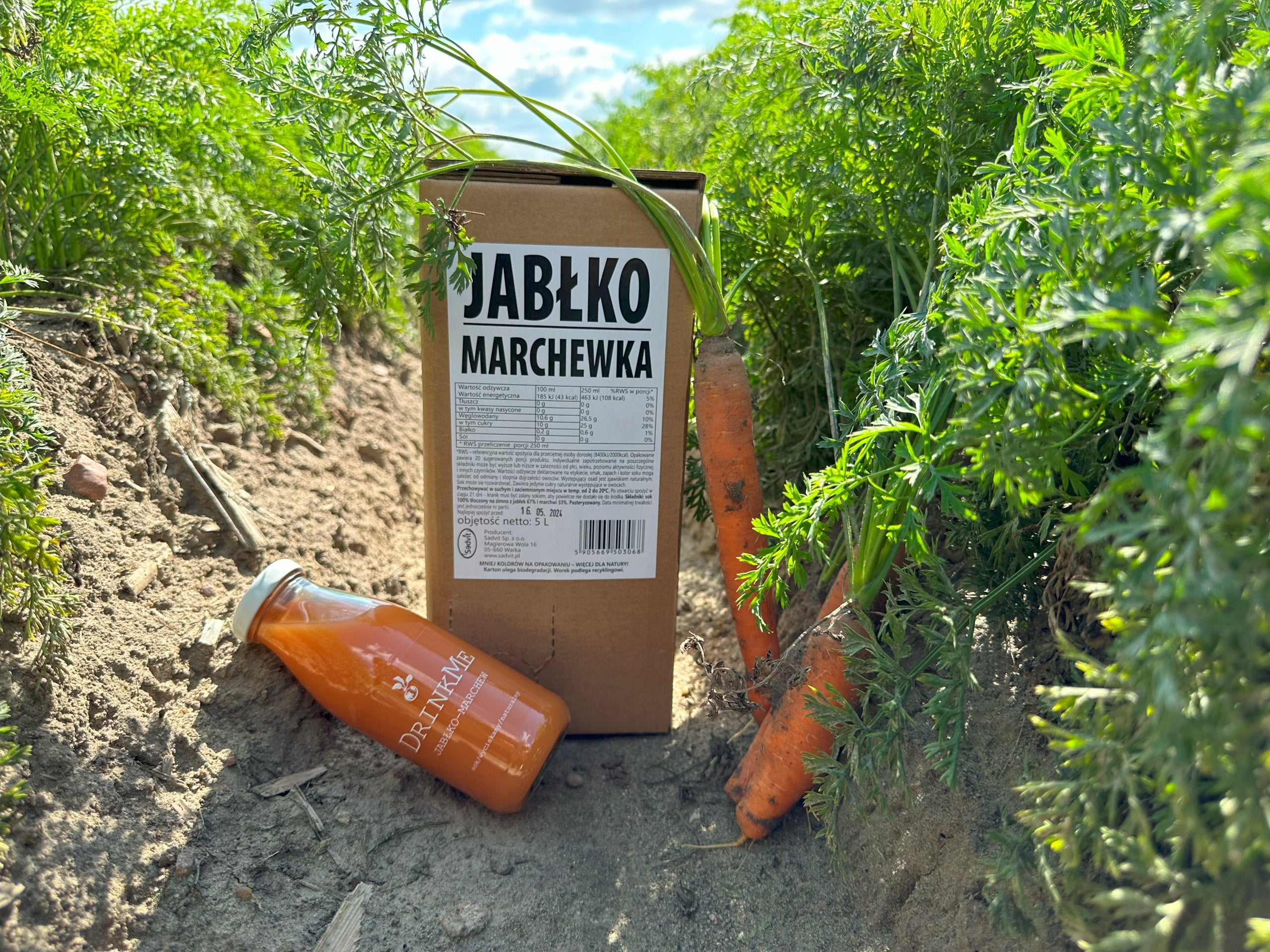 Juice apple carrot pressed natural 100% 5L with carrots and apples, healthy Brand Sadvit