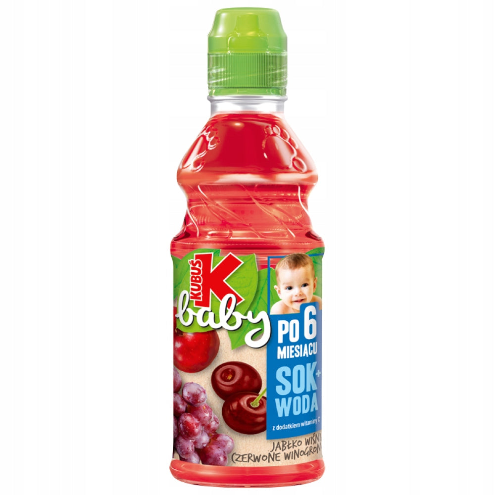 Juice + water Kubuś Baby apple cherry grape 6x 300 ml Packaging status original