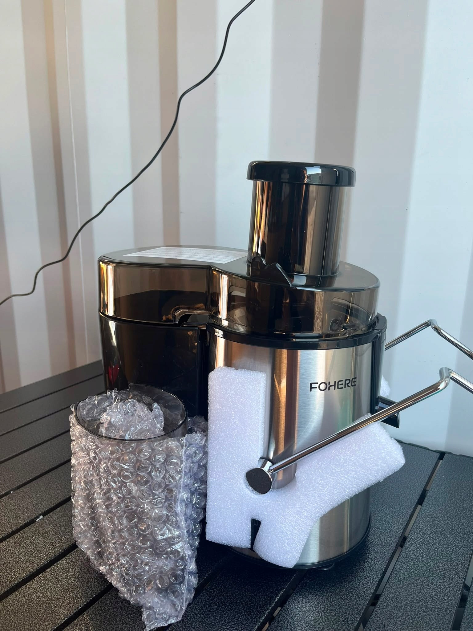 Juicer FOHERE AMR516 400W stainless steel, 2 speeds Packaging status original