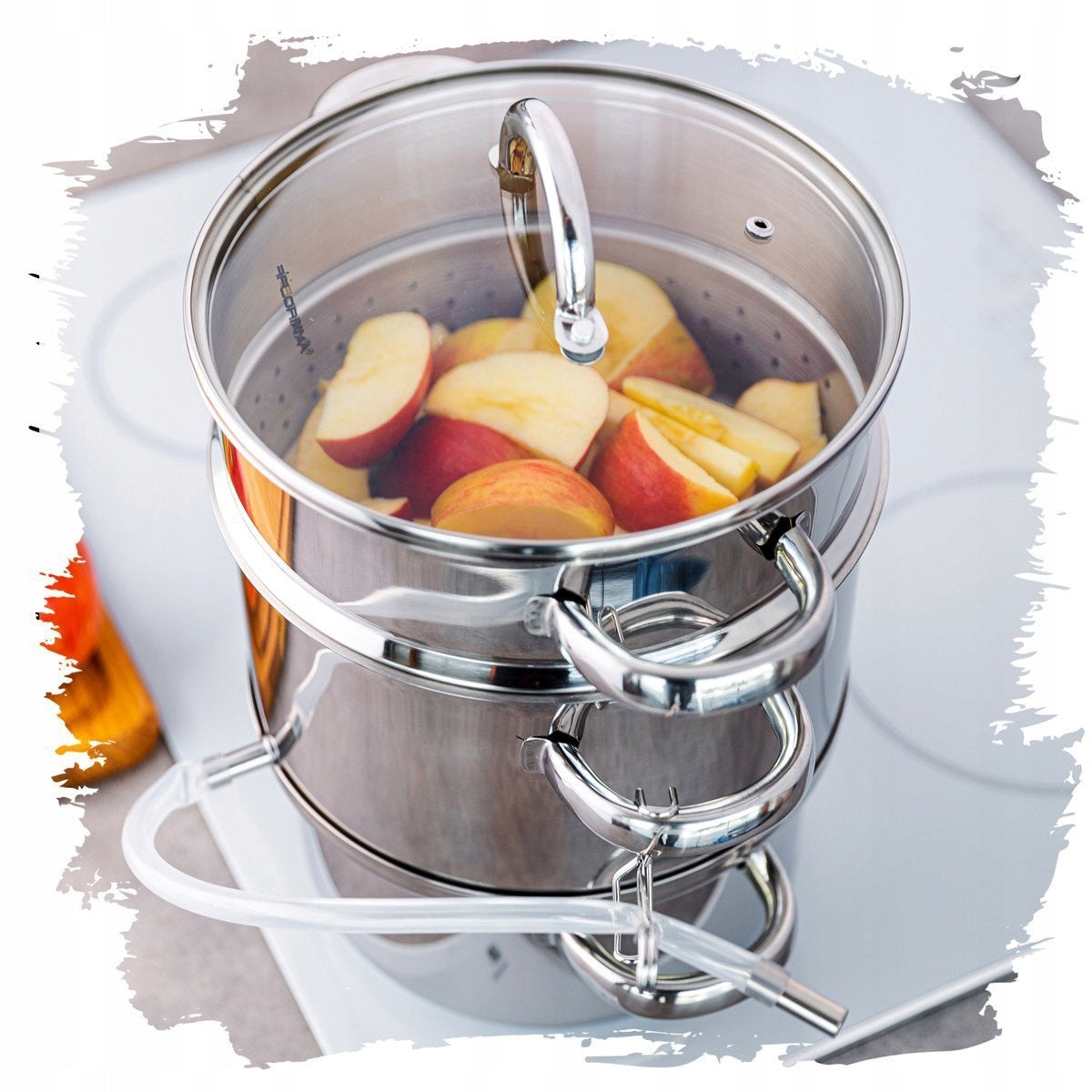 Juicer Florina Midi 5 l stainless steel with glass lid induction Packaging status original