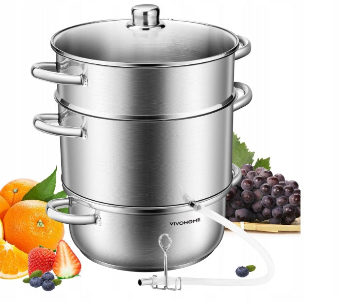 Juicer VIVOHOME stainless steel 9 l for fruit