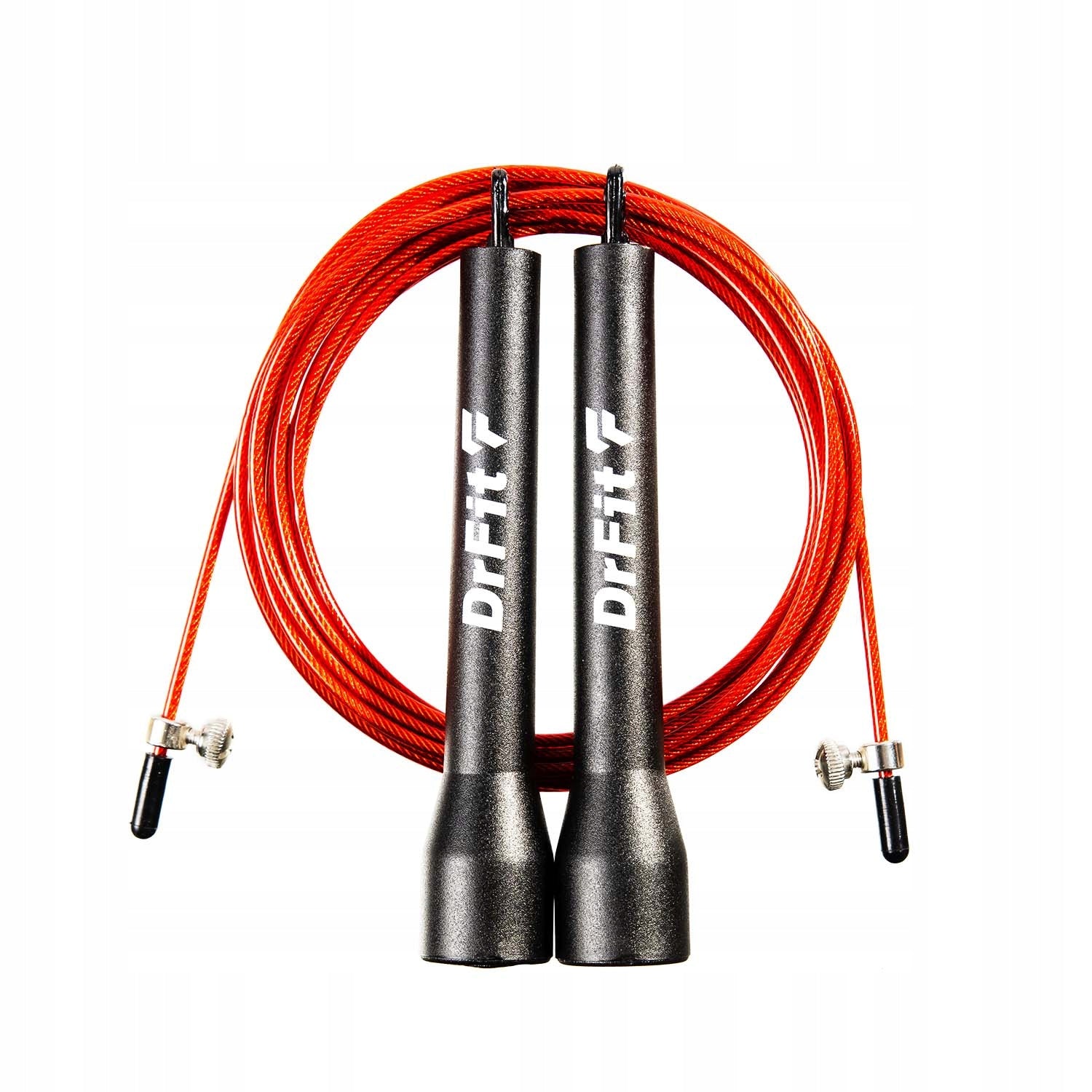 Jump Rope Adjustable with Bearings Fitness Training Cardio Rope 3 m DrFit Color red