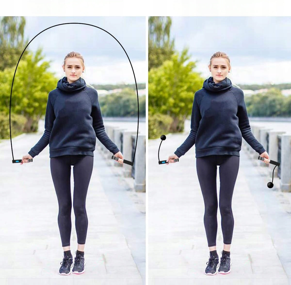Jump Rope Linkless Digital Calorie Counter Adjustable Fitness 2in1 Boxing Manufacturer code skakanka bezlinkowa licznik kalorii fitness