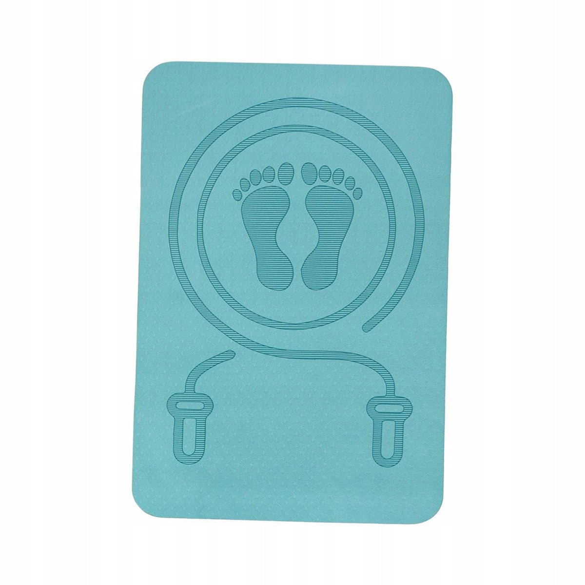Jump Rope Mat Protects Floor and Rope 8mm Thick Non Slip for Home Gym Blue