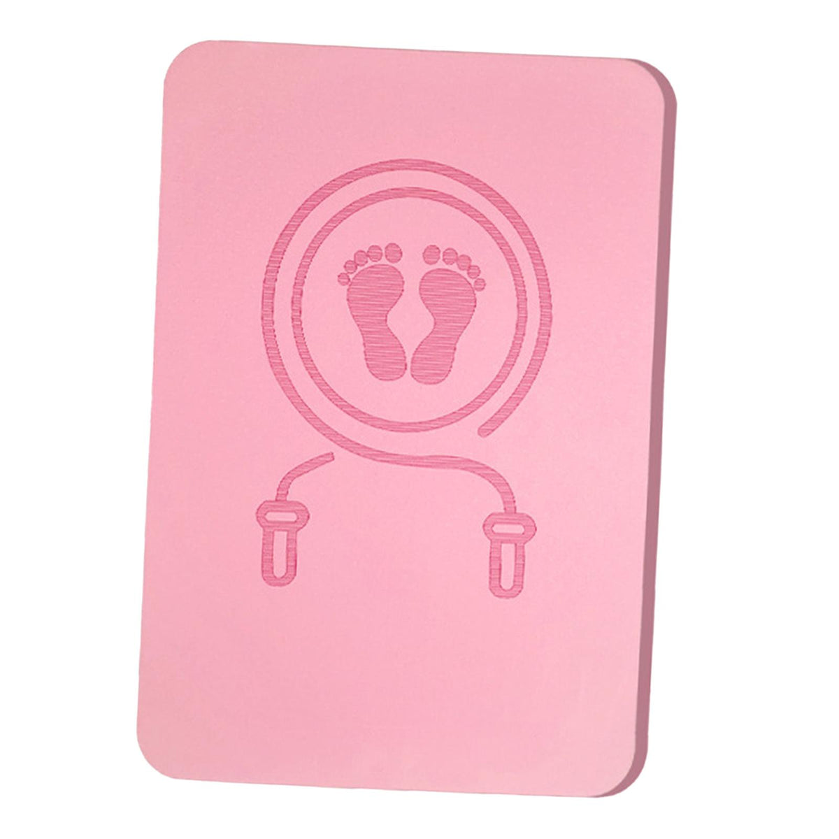 Jump Rope Mat Rectangle Noise Reduction Double Sided Nonslip Shock Pink