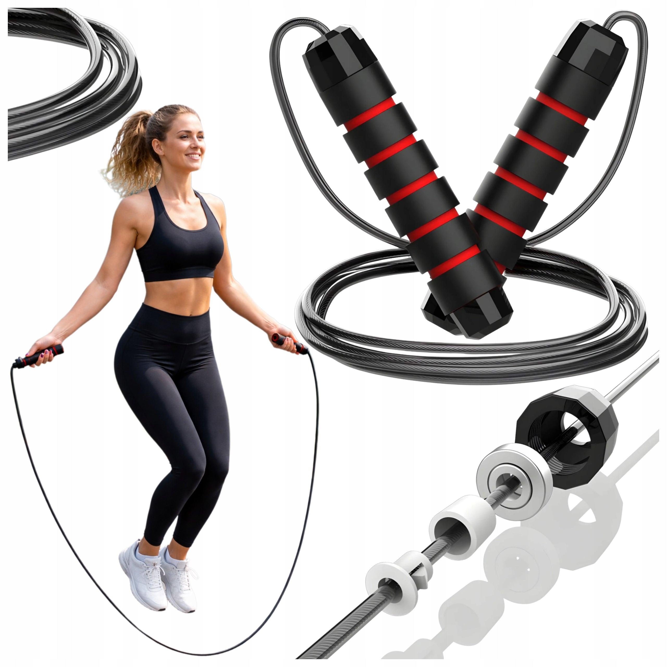 Jump Rope Professional Boxing Adjustable Bearings Training Sport Fitness