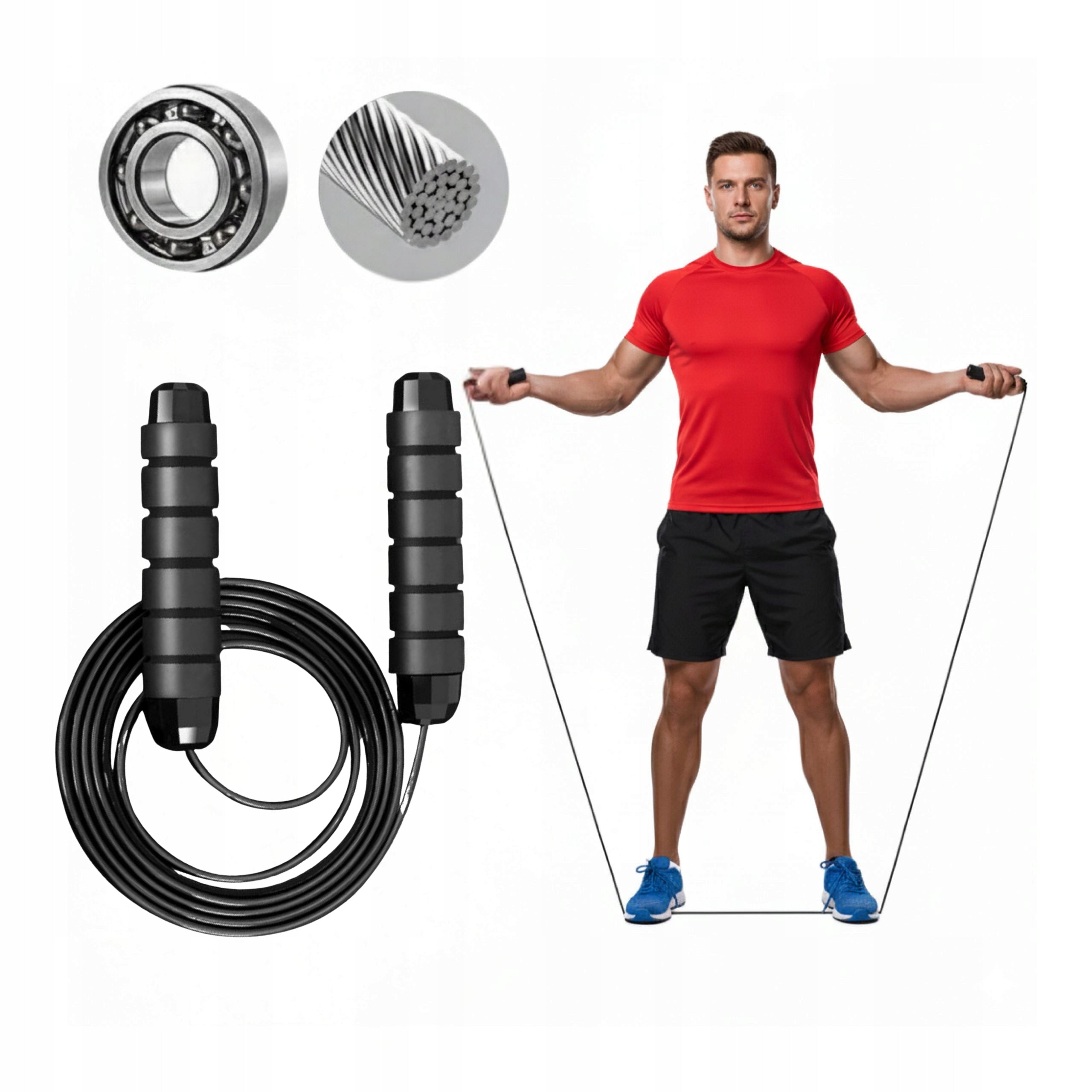 Jump Rope Professional Boxing Training Adjustable 280 cm Fitness