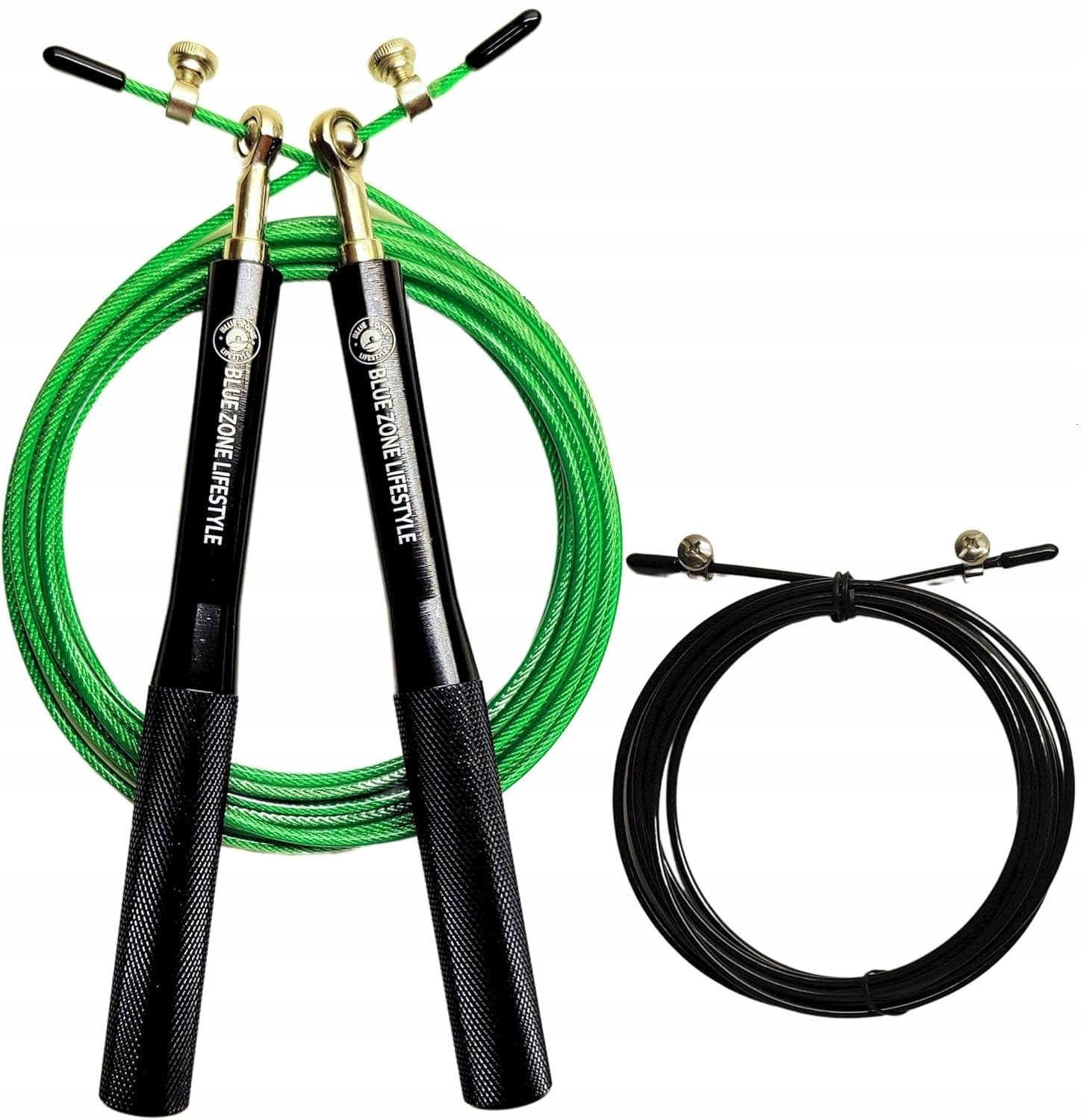 Jump Rope Training Crossfit Boxing Fitness Steel Rope Adjustable Green