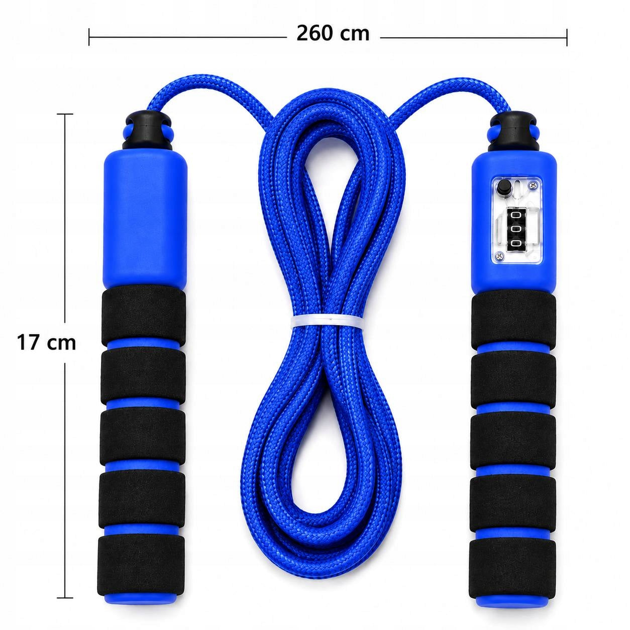 Jump Rope with Counter 2,6 m Adjustable Fitness Training Blue Manufacturer code TY-101310