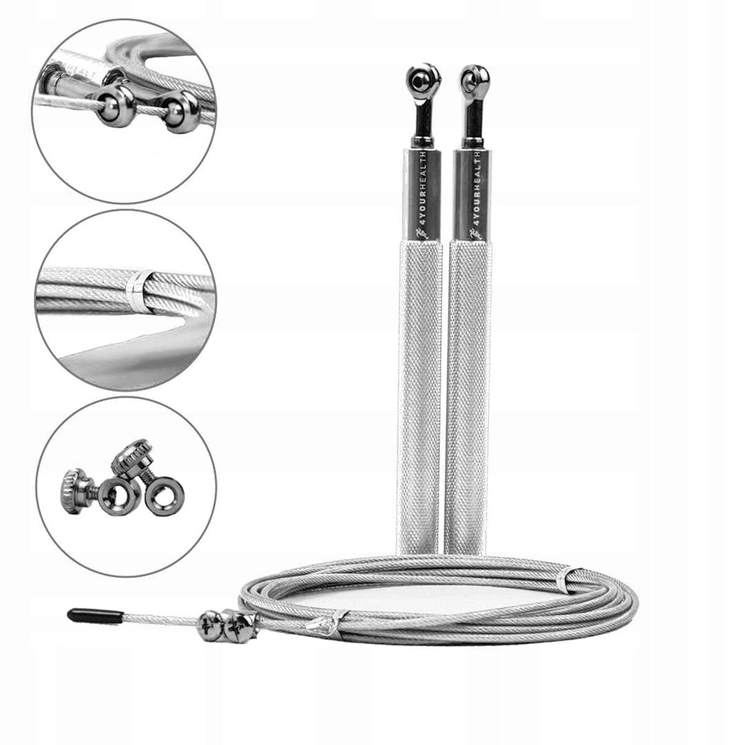 Jump rope 4yourhealth boxing metal bearing 3m silver Manufacturer code 5904169440224