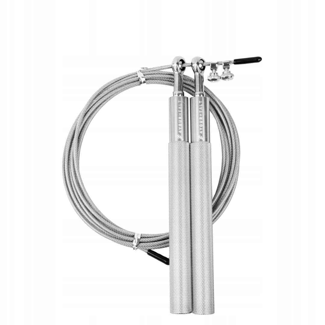 Jump rope 4yourhealth boxing metal bearing 3m silver