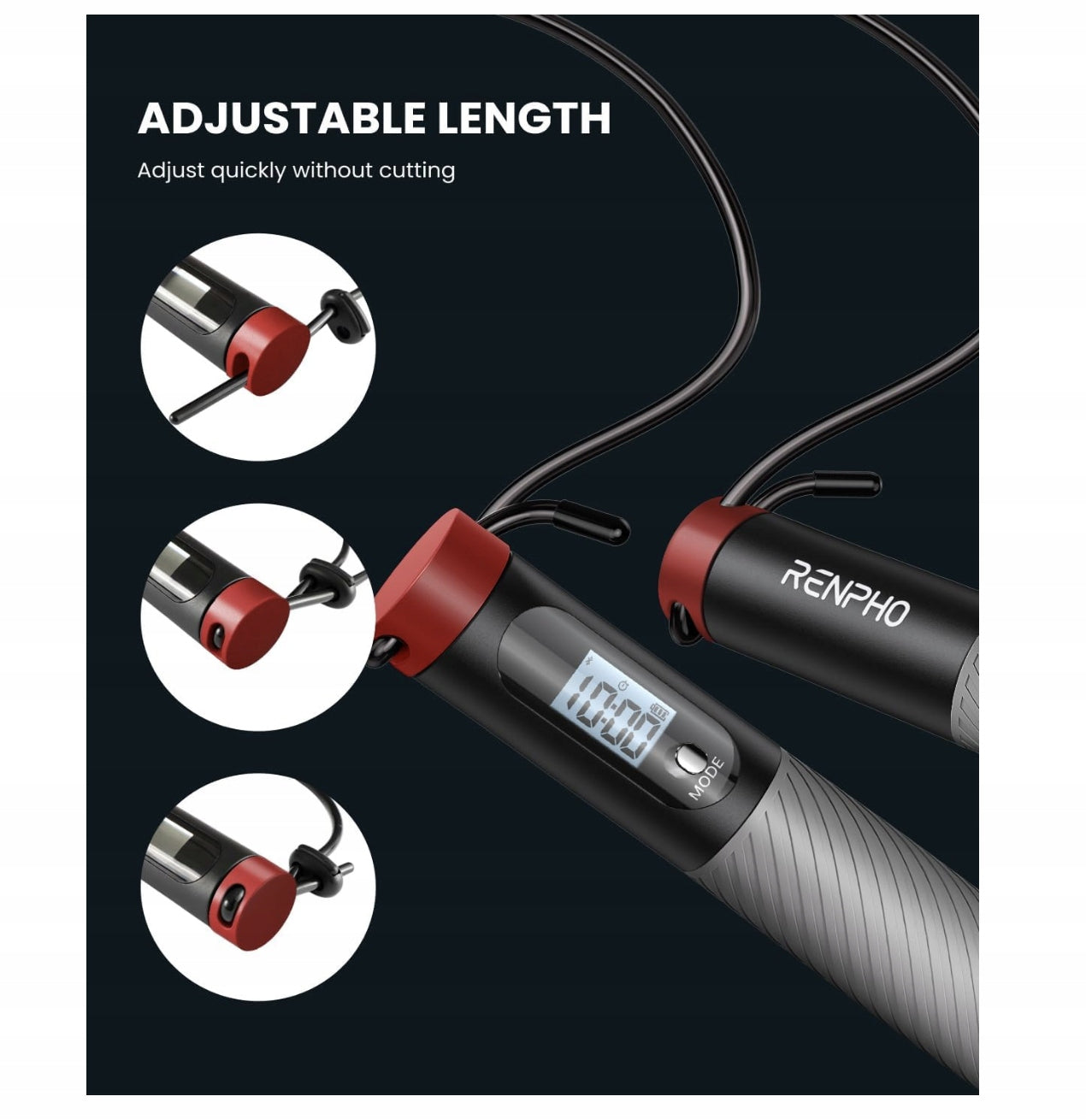 Jump rope Intelligent RENPHO Bluetooth LCD Calorie Counter Manufacturer code 5478